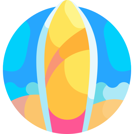 Surfboard Detailed Flat Circular Flat icon
