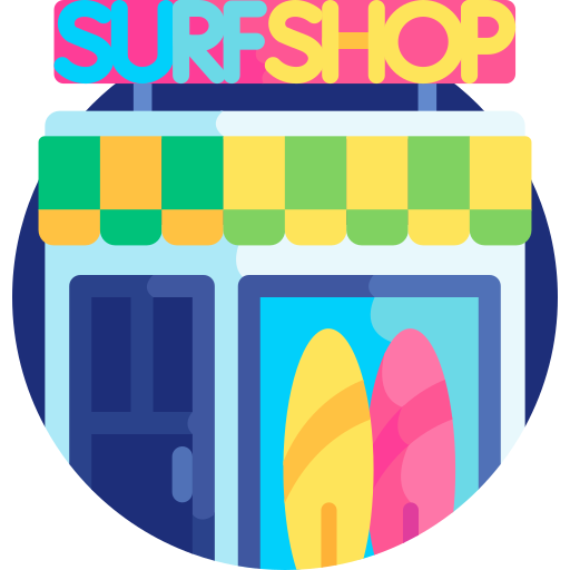 Surf shop Detailed Flat Circular Flat icon