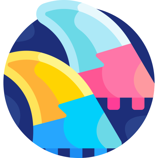 Surfboard Detailed Flat Circular Flat icon