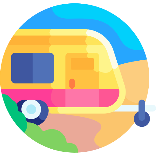 Caravan Detailed Flat Circular Flat icon