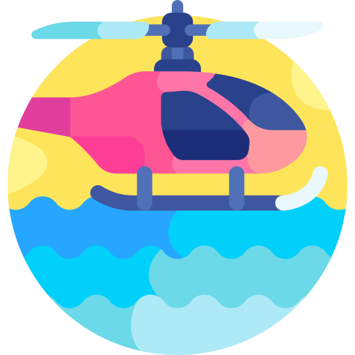 helikopter Detailed Flat Circular Flat icoon