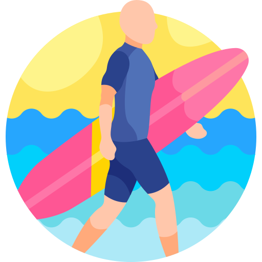 Surfing Detailed Flat Circular Flat icon