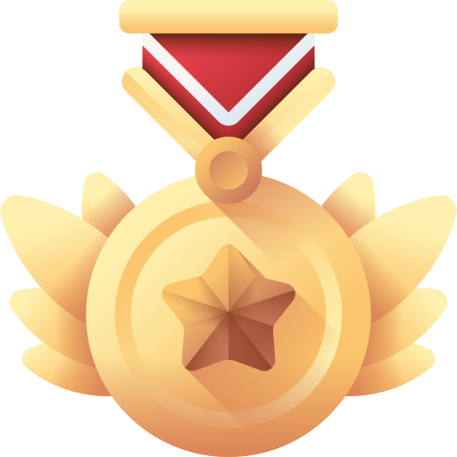medalha de ouro 3D Color Ícone