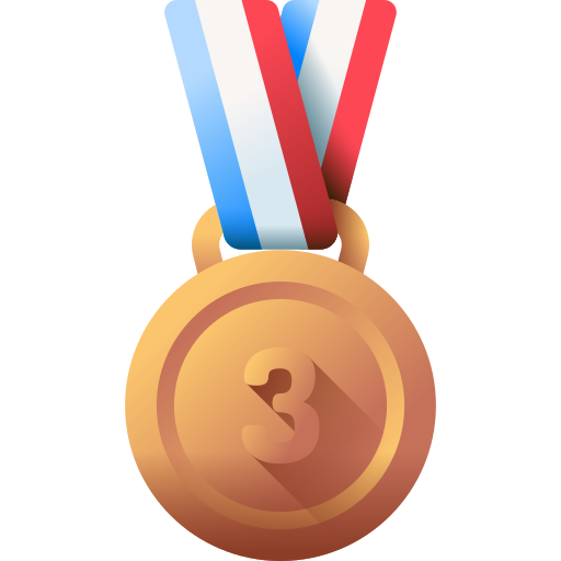 médaille de bronze 3D Color Icône