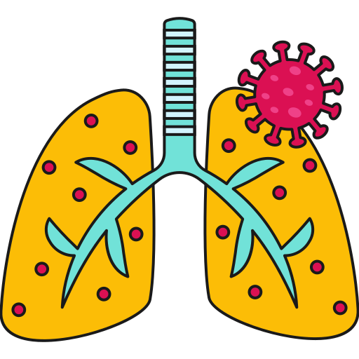 pulmón Dinosoft Lineal Color icono