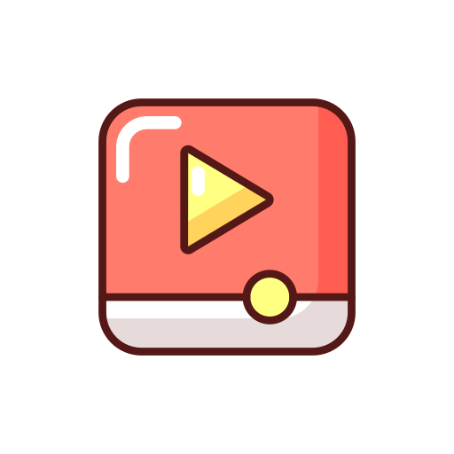 przycisk wideo Generic Outline Color ikona