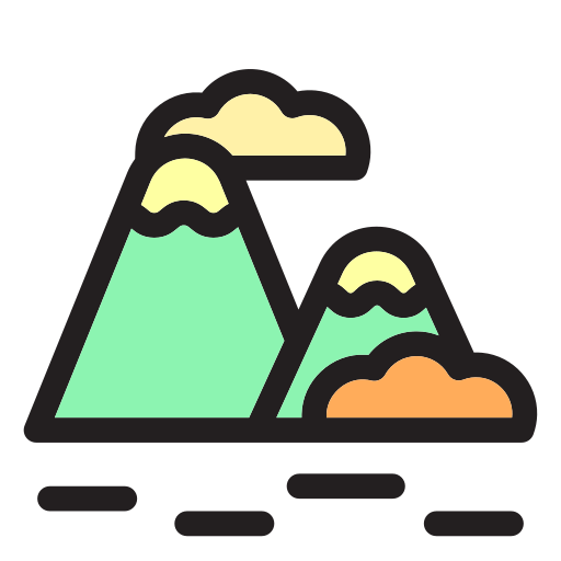 Mountain cycling Generic Outline Color icon