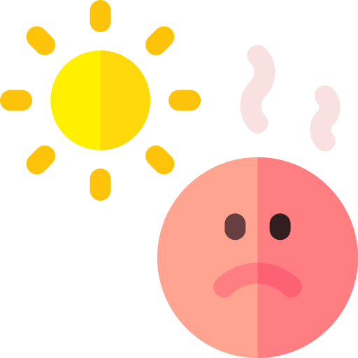 Солнечный ожог Basic Rounded Flat иконка