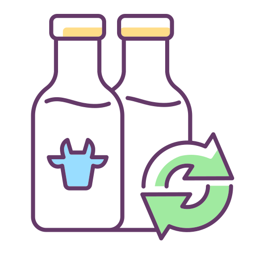 botella de leche Generic Thin Outline Color icono