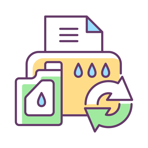 Printer Generic Thin Outline Color icon