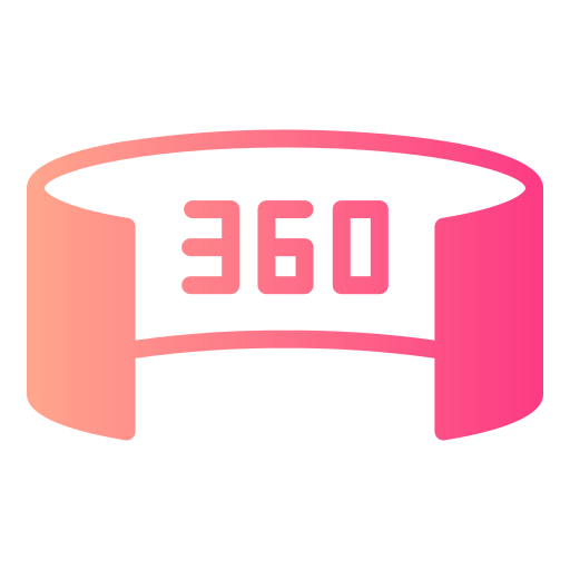 360 degrés Generic Flat Gradient Icône