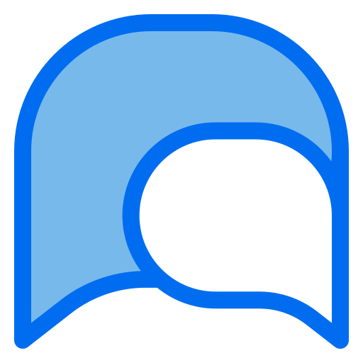 チャット Generic Blue icon