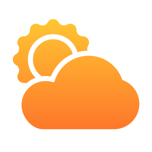 nuvole e sole Generic Flat Gradient icona