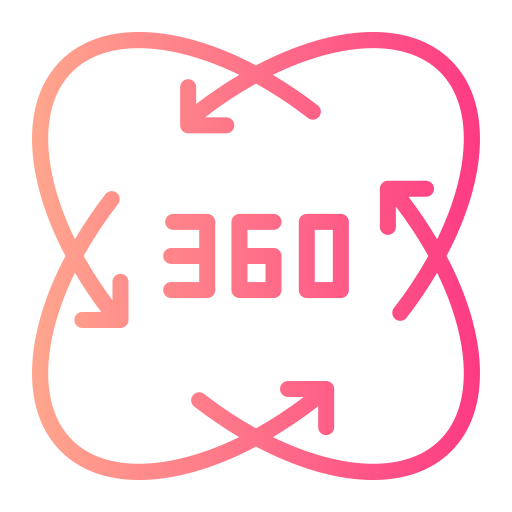 360 gradi Generic Gradient icona