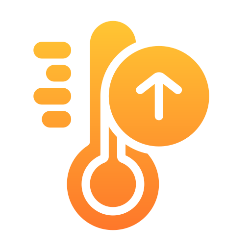 kontrola temperatury Generic Flat Gradient ikona