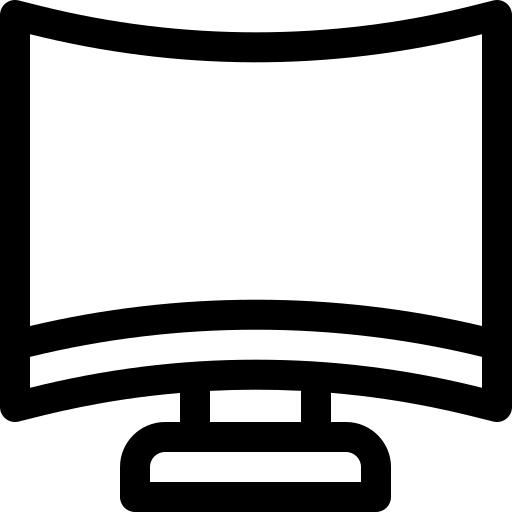 televisione Basic Rounded Lineal icona