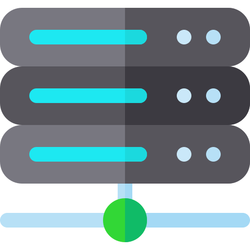 serwer Basic Rounded Flat ikona