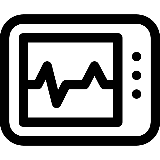 elettrocardiogramma Basic Rounded Lineal icona