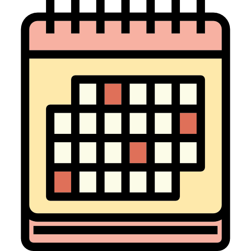 calendario itim2101 Lineal Color icono