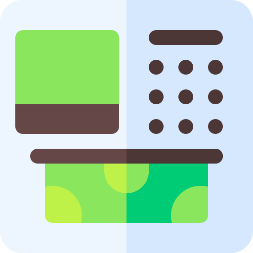 Atm machine Basic Rounded Flat icon