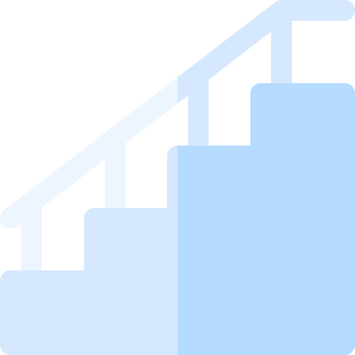 Staircase Basic Rounded Flat icon