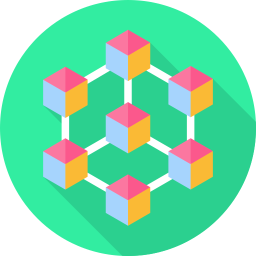 Blockchain Flat Circular Flat icon