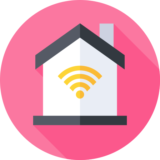 Smart house Flat Circular Flat icon