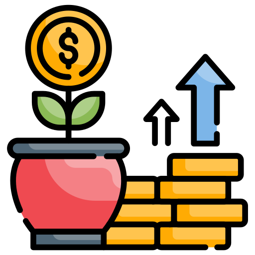 geld groei Generic Outline Color icoon