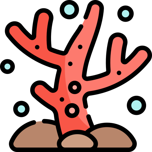 coral Kawaii Lineal color icono