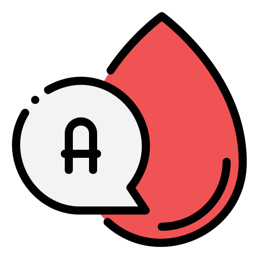 Blood type a Generic Outline Color icon
