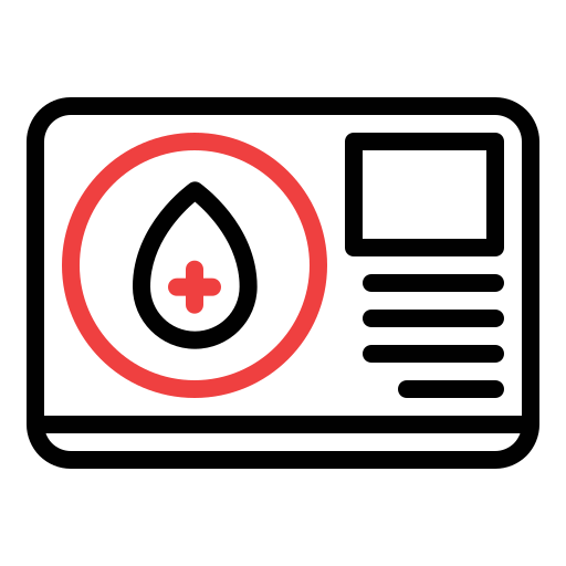 Blood donor card Generic Outline Color icon