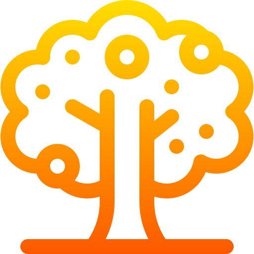drzewo owocowe Basic Gradient Lineal color ikona