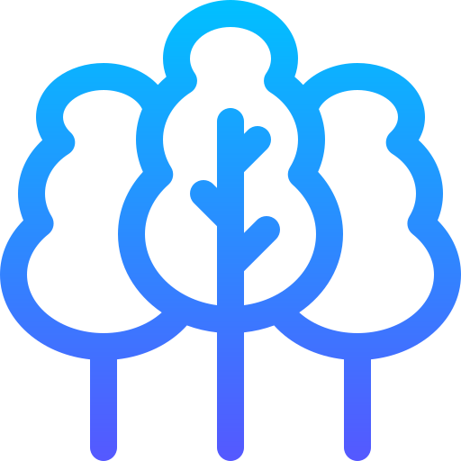 Árboles Basic Gradient Lineal color icono