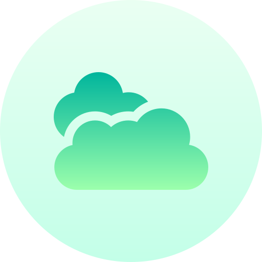雲 Basic Gradient Circular icon