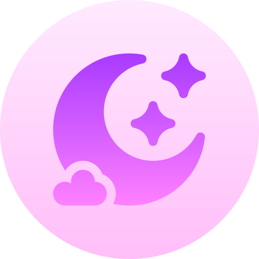 księżyc Basic Gradient Circular ikona