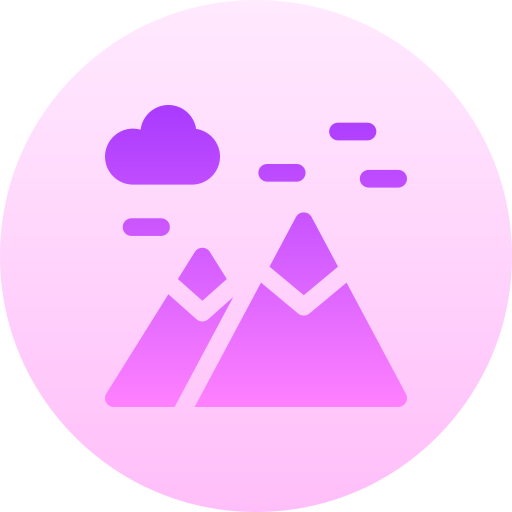 山 Basic Gradient Circular icon