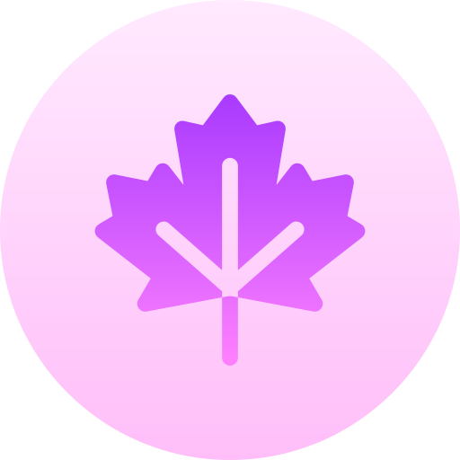 단풍잎 Basic Gradient Circular icon
