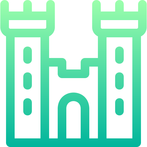 Castle Basic Gradient Lineal color icon