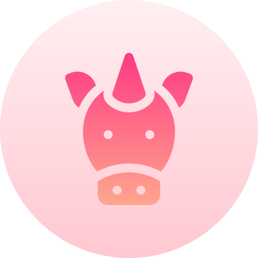 unicornio Basic Gradient Circular icono