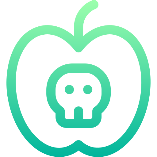 Poisoned apple Basic Gradient Lineal color icon