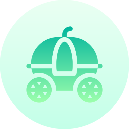 cinderella-wagen Basic Gradient Circular icon