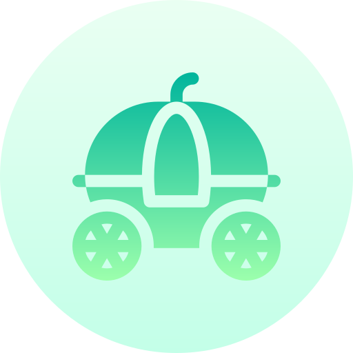 Cinderella carriage Basic Gradient Circular icon