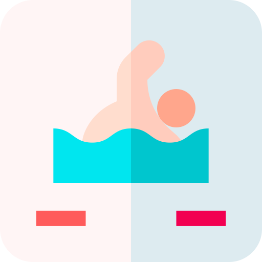 zwembad Basic Straight Flat icoon