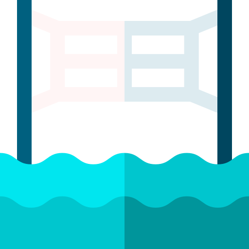 watervolleybal Basic Straight Flat icoon
