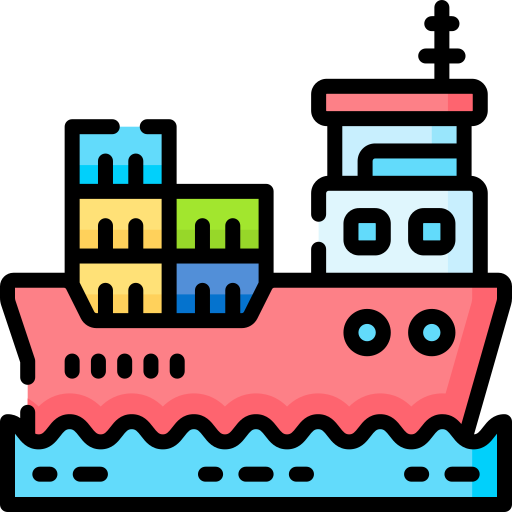 Cargo ship Special Lineal color icon