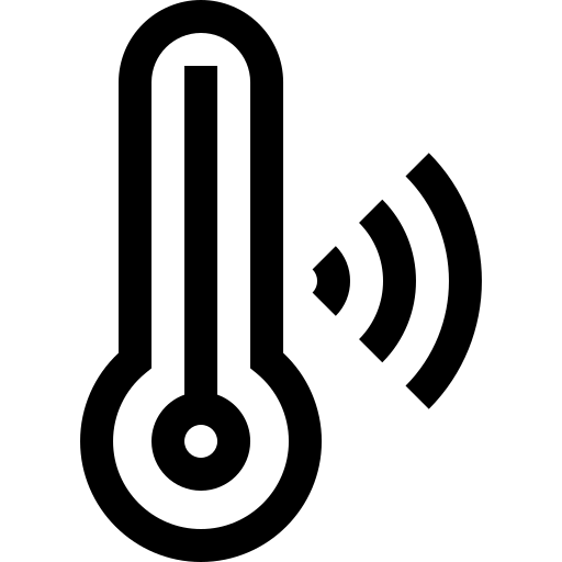 la temperatura Basic Straight Lineal icono