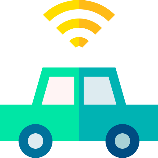 autonomes auto Basic Straight Flat icon