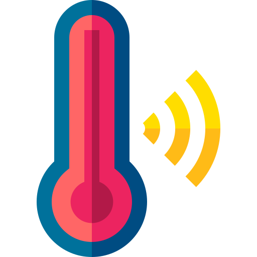 temperatuur Basic Straight Flat icoon