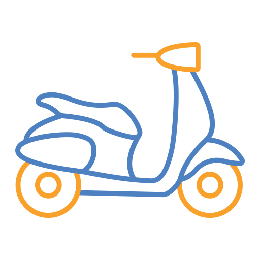 scooter Generic Outline Color icona
