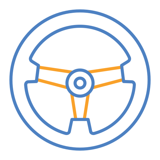 Steering wheel Generic Outline Color icon